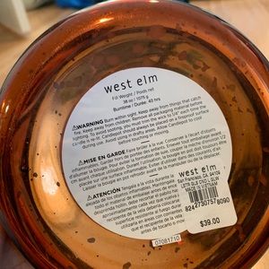 West elm cedar wood candle38 oz